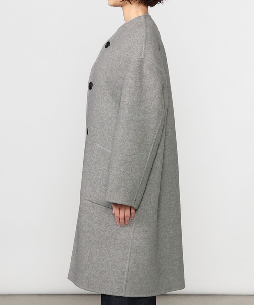 LE GLAZIK(ルグラジック)の「LE GLAZIK | リバーシブル ノーカラーコート WOMEN(ノーカラーコート・レディース・グレー系その他2/ブルー系その他5・36)」の8枚目の写真