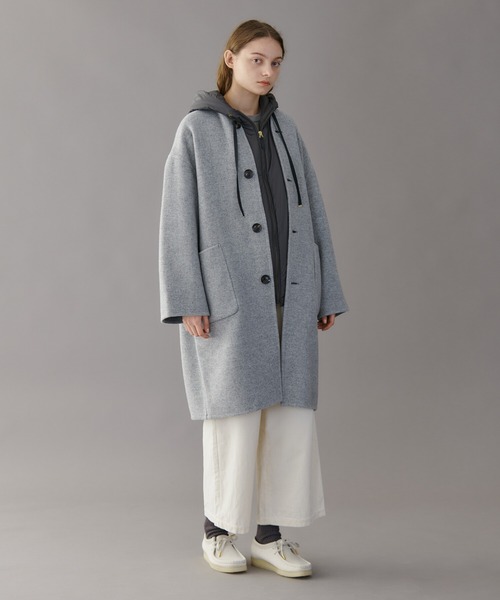 LE GLAZIK(ルグラジック)の「LE GLAZIK | リバーシブル ノーカラーコート WOMEN(ノーカラーコート・レディース・グレー系その他2/ブルー系その他5・36)」の3枚目の写真