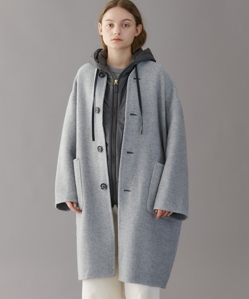 LE GLAZIK(ルグラジック)の「LE GLAZIK | リバーシブル ノーカラーコート WOMEN(ノーカラーコート・レディース・グレー系その他2/ブルー系その他5・36)」の4枚目の写真