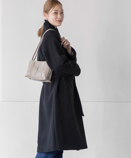 THE SHOP TK （ザ ショップ ティーケー ）の「◆【ウール混/ベルト付】チェスターロングコート（チェスターコート・レディース・ブラック/ライトベージュ・13/11/12）」の13枚目の写真