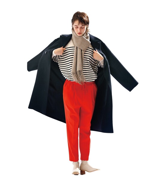 THE SHOP TK （ザ ショップ ティーケー ）の「◆【ウール混/ベルト付】チェスターロングコート（チェスターコート・レディース・ブラック/ライトベージュ・13/11/12）」の15枚目の写真