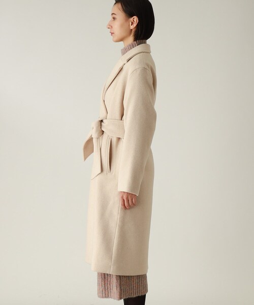 THE SHOP TK （ザ ショップ ティーケー ）の「◆【ウール混/ベルト付】チェスターロングコート（チェスターコート・レディース・ブラック/ライトベージュ・13/11/12）」の20枚目の写真