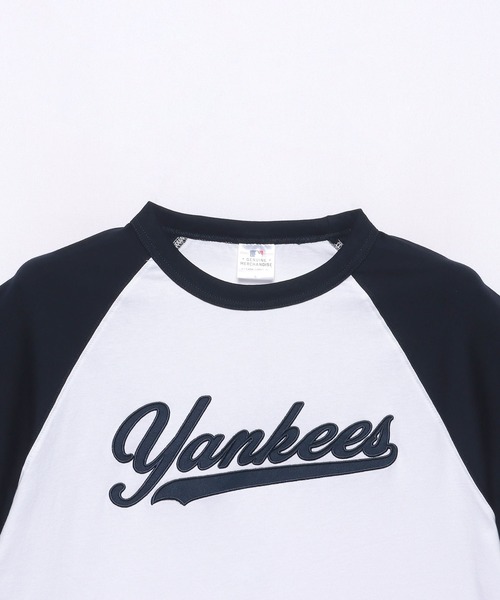 MLB（メジャーリーグベースボール）の「【MLB】ラグランTee/プリントTシャツ/メンズ（Tシャツ/カットソー・メンズ・ホワイト/グリーン/ブラック/ブルー・M/L/XL）」の6枚目の写真