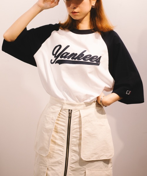 MLB（メジャーリーグベースボール）の「【MLB】ラグランTee/プリントTシャツ/メンズ（Tシャツ/カットソー・メンズ・ホワイト/グリーン/ブラック/ブルー・M/L/XL）」の17枚目の写真