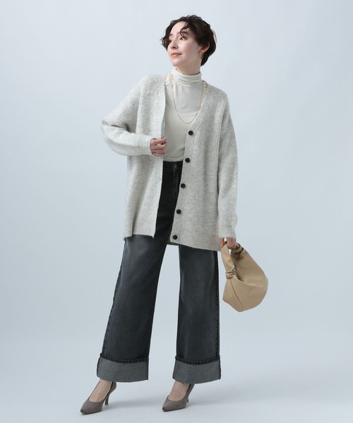 BAYFLOW（ベイフロー）の「ヘアリーVネックニットカーディガン