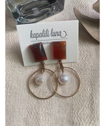 【kapalililuna】カーネリアン ピアス(MA)