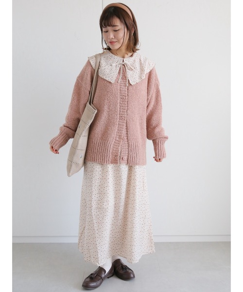 ehka sopo(エヘカソポ)の「花刺繍ポンポンニットトートバッグ(トートバッグ・レディース・キナリ/ベージュ/レッド・フリ-)」の19枚目の写真
