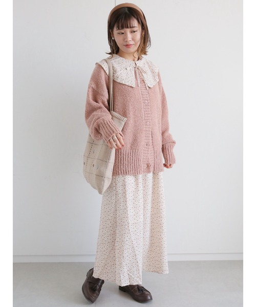 ehka sopo(エヘカソポ)の「花刺繍ポンポンニットトートバッグ(トートバッグ・レディース・キナリ/ベージュ/レッド・フリ-)」の18枚目の写真