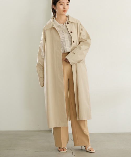 select MOCA(セレクトモカ)の「アンブレラヨークステンカラーコート(ステンカラーコート・レディース・ベージュ/ライトベージュ/アイボリー・FREE)」の10枚目の写真