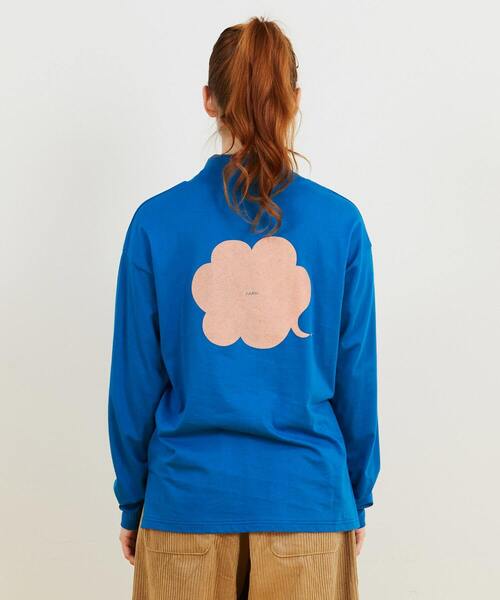 FRAPBOIS PARK（フラボアパーク）の「モックフキダシT（Tシャツ/カットソー・レディース・ベージュ/ブルー・1/2）」の11枚目の写真