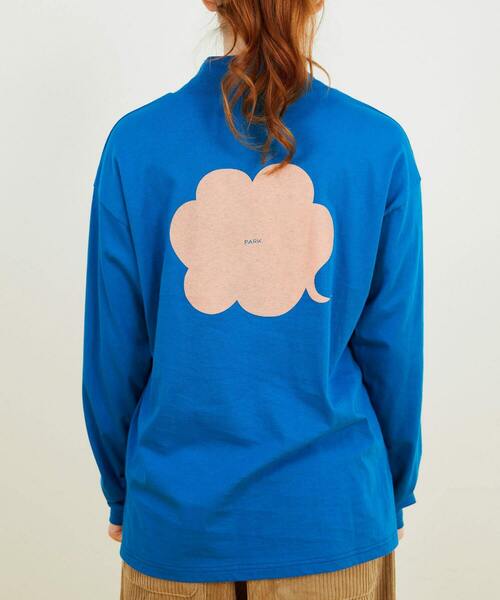 FRAPBOIS PARK（フラボアパーク）の「モックフキダシT（Tシャツ/カットソー・レディース・ベージュ/ブルー・1/2）」の16枚目の写真