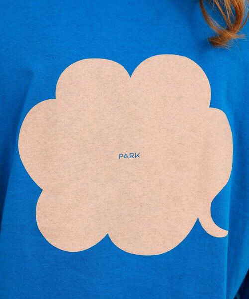 FRAPBOIS PARK（フラボアパーク）の「モックフキダシT（Tシャツ/カットソー・レディース・ベージュ/ブルー・1/2）」の12枚目の写真