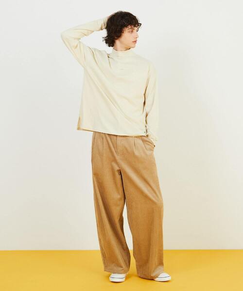 FRAPBOIS PARK（フラボアパーク）の「モックフキダシT（Tシャツ/カットソー・レディース・ベージュ/ブルー・1/2）」の6枚目の写真