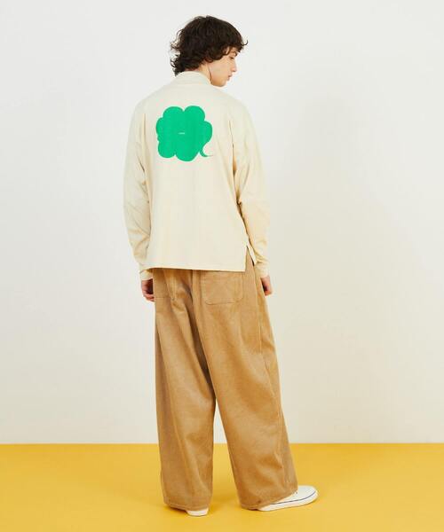 FRAPBOIS PARK（フラボアパーク）の「モックフキダシT（Tシャツ/カットソー・レディース・ベージュ/ブルー・1/2）」の10枚目の写真