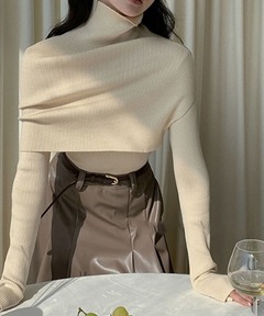 BEST TOUCH GARTER DETAIL KNIT TOP（ニット/セーター）｜Ameri