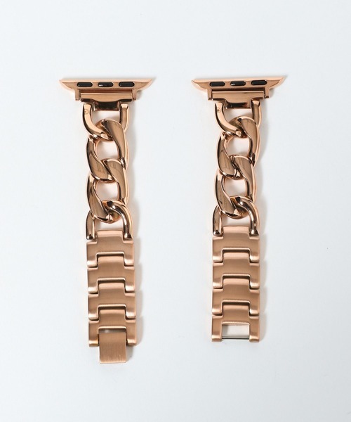 zandy(ズィーアンドワイ)の「zandy/ズィー・アンド・ワイ アップルウォッチチェーンベルト/173112(デジタル腕時計・レディース・シルバー/ブラック/ピンクゴールド・SMALL/MEDIUM)」の3枚目の写真