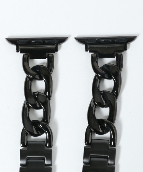 zandy(ズィーアンドワイ)の「zandy/ズィー・アンド・ワイ アップルウォッチチェーンベルト/173112(デジタル腕時計・レディース・シルバー/ブラック/ピンクゴールド・SMALL/MEDIUM)」の4枚目の写真