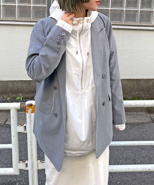 Omekashi（オメカシ）の「【オケージョンにも対応◎】ダブルテーラードジャケット（テーラードジャケット・レディース・アイボリー/グレー/ベージュ・FREE）」の16枚目の写真