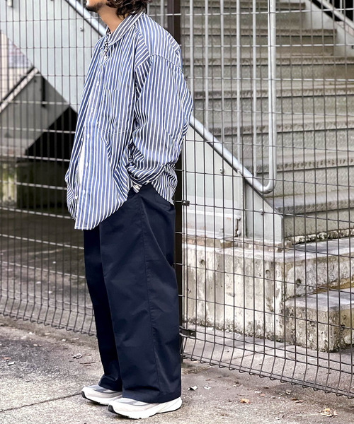 Java(ジャバ)の「《JaVa ジャバコラボ》ゆったり&美脚。2タックワイドコットンワイドパンツ(チノパンツ・レディース・ホワイト/ネイビー/ブラック/ベージュ・X-LARGE/LARGE/MEDIUM/SMALL)」の19枚目の写真