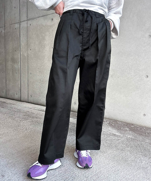 Java(ジャバ)の「《JaVa ジャバコラボ》ゆったり&美脚。2タックワイドコットンワイドパンツ(チノパンツ・レディース・ホワイト/ネイビー/ブラック/ベージュ・X-LARGE/LARGE/MEDIUM/SMALL)」の17枚目の写真