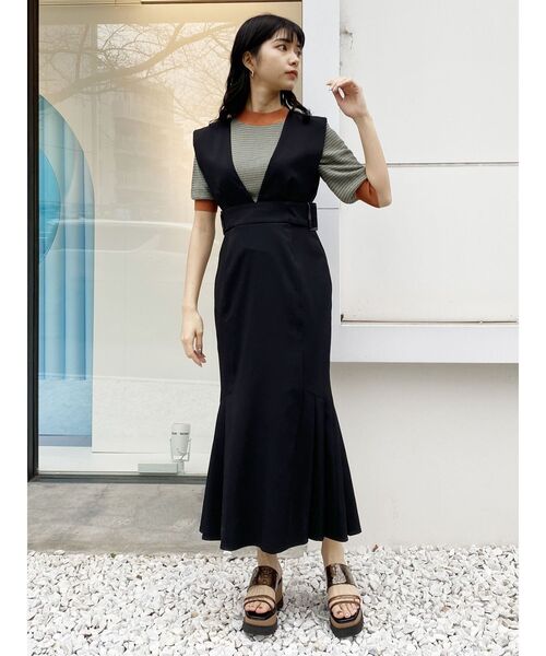 MURUA(ムルーア)の「レトロボーダーニット(ニット/セーター・レディース・オレンジ/ブラック・FREE)」の22枚目の写真