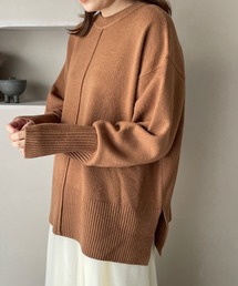 LOWRYS FARM | ロングリブチュニックロングスリーブ　185404(ニット/セーター)