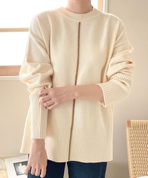 LOWRYS FARM | ロングリブチュニックロングスリーブ　185404(ニット/セーター)