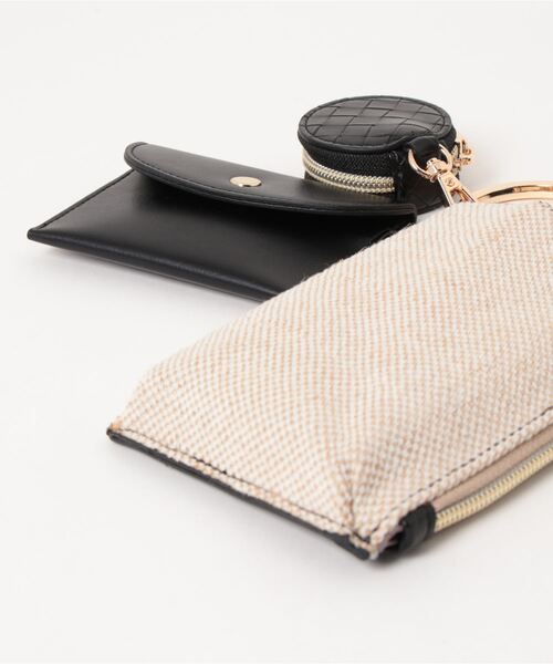 cache cache（カシュ カシュ）の「カシュカシュ cachecache / 綿麻3点セットスマホショルダー（ショルダーバッグ・レディース・グリーン/ラベンダー/ブラック/ベージュ・FREE）」の8枚目の写真