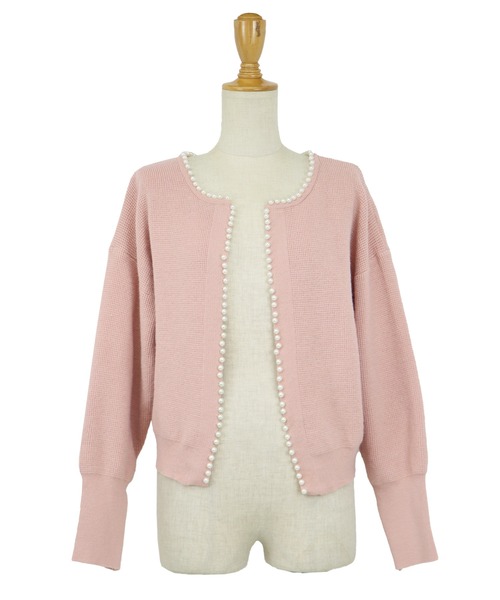 BLUEEAST（ブルーイースト）の「パールデザインニットカーディガン（カーディガン/ボレロ・レディース・アイボリー/グレー/ブラック/ピンク/アイボリー系/ブラック系・MEDIUM）」の16枚目の写真