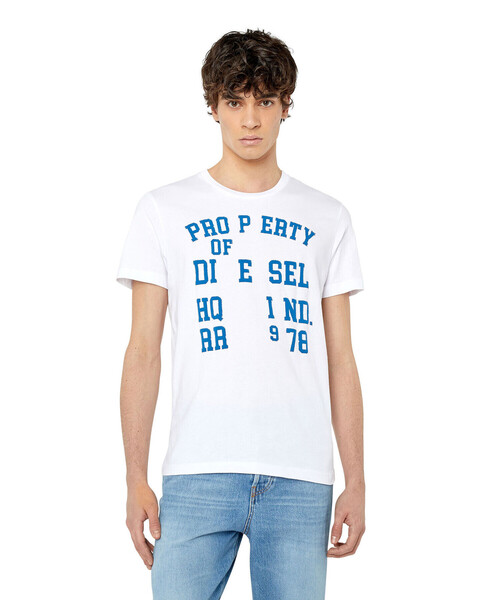 DIESEL(ディーゼル)の「メンズ Tシャツ スリムフィット(Tシャツ/カットソー・メンズ・ブルー/ホワイト/ブラック・LARGE/XXX-LARGE/SMALL/MEDIUM/X-LARGE/X-SMALL/XX-LARGE)」の2枚目の写真