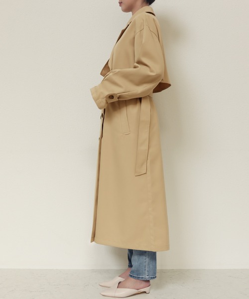 andme（アンドミー）の「タックスリーブトレンチコート（トレンチコート・レディース・ベージュ/ネイビー/アイボリー・M）」の16枚目の写真