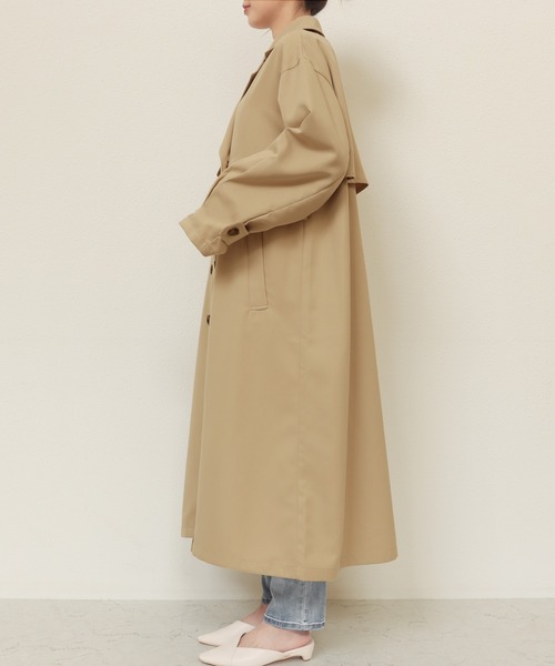 andme（アンドミー）の「タックスリーブトレンチコート（トレンチコート・レディース・ベージュ/ネイビー/アイボリー・M）」の18枚目の写真