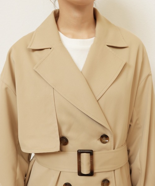 andme（アンドミー）の「タックスリーブトレンチコート（トレンチコート・レディース・ベージュ/ネイビー/アイボリー・M）」の20枚目の写真