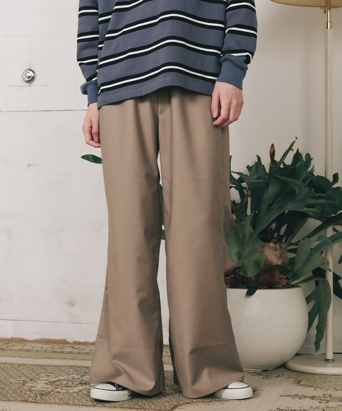 ROOPTOKYO(ループトウキョウ)の「【ROOPTOKYO別注】美シルエット TRストレッチ ブーツカット フレアスラックスパンツ ワイド ワイドレッグ(スラックス・メンズ・ネイビー/ベージュ/ブラック・M/L)」の16枚目の写真
