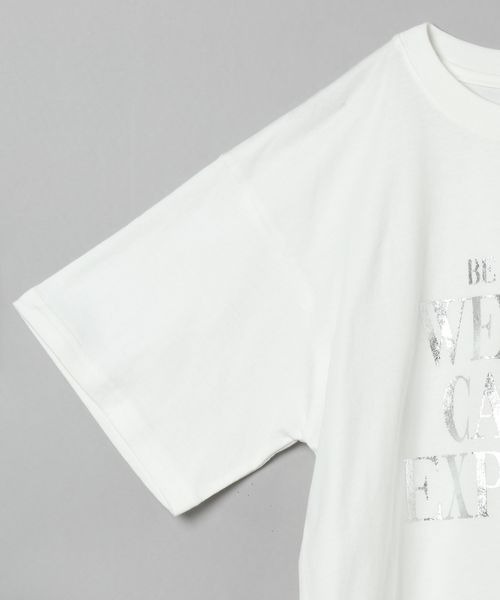 JEANASIS(ジーナシス)の「ハクプリントロゴTEE/192255(Tシャツ/カットソー・レディース・ホワイト/ブラック/グレイッシュベージュ・FREE)」の11枚目の写真