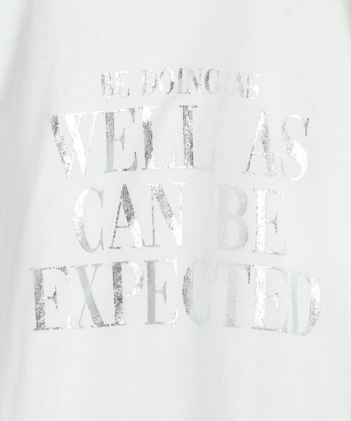 JEANASIS(ジーナシス)の「ハクプリントロゴTEE/192255(Tシャツ/カットソー・レディース・ホワイト/ブラック/グレイッシュベージュ・FREE)」の7枚目の写真