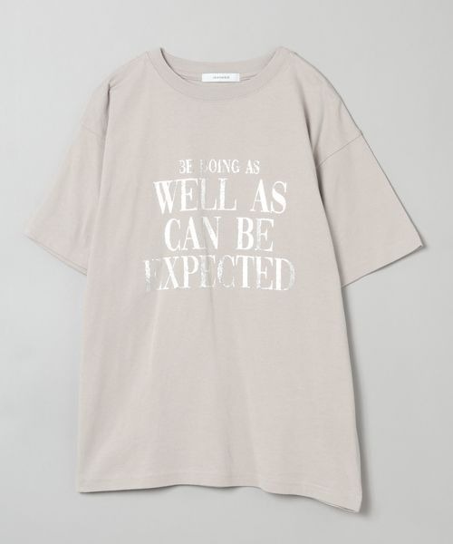 JEANASIS(ジーナシス)の「ハクプリントロゴTEE/192255(Tシャツ/カットソー・レディース・ホワイト/ブラック/グレイッシュベージュ・FREE)」の16枚目の写真