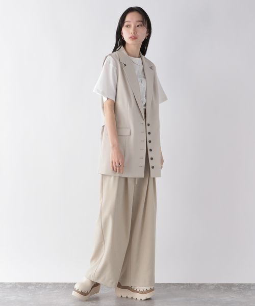 JEANASIS(ジーナシス)の「ハクプリントロゴTEE/192255(Tシャツ/カットソー・レディース・ホワイト/ブラック/グレイッシュベージュ・FREE)」の22枚目の写真