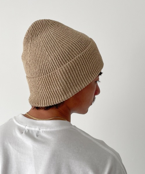 CANAL JEAN(キャナルジーン)の「El mar(エルマール) ペーパーリブニットCAP(ニットキャップ/ビーニー・レディース・アイボリー/ライトベージュ/グリーン・ONE SIZE)」の12枚目の写真