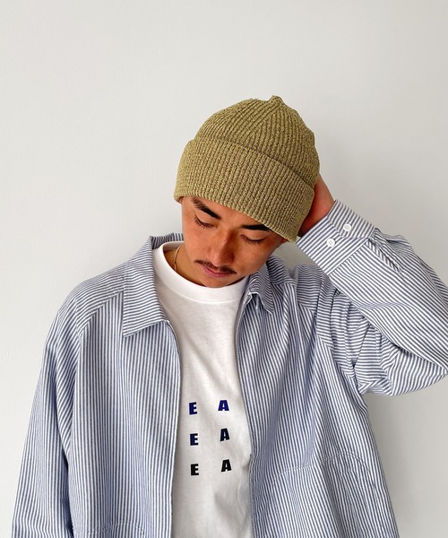 CANAL JEAN(キャナルジーン)の「El mar(エルマール) ペーパーリブニットCAP(ニットキャップ/ビーニー・レディース・アイボリー/ライトベージュ/グリーン・ONE SIZE)」の13枚目の写真