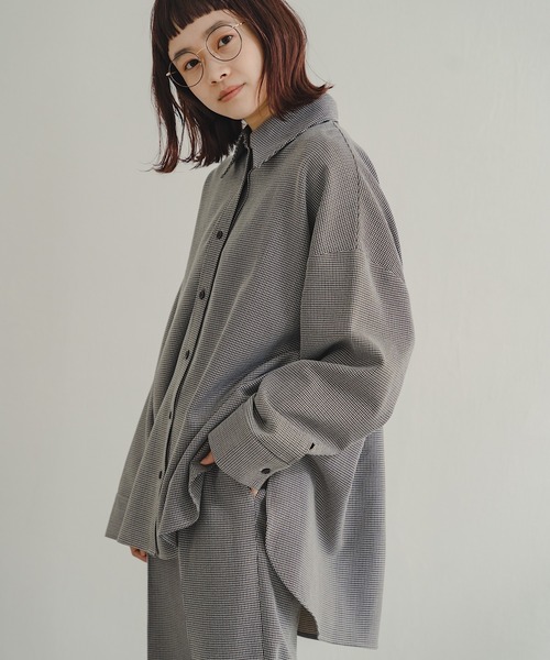 IROHANI（イロハニ）の「ハウンドトゥース・チェックセットアップ（シャツ/ブラウス・レディース・イエロー/ブラウン・FREE）」の12枚目の写真