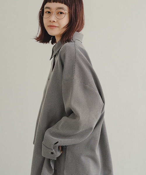 IROHANI（イロハニ）の「ハウンドトゥース・チェックセットアップ（シャツ/ブラウス・レディース・イエロー/ブラウン・FREE）」の10枚目の写真