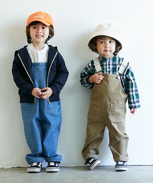 petit main（プティマイン）の「丸天バケットハット（ハット・キッズ・ブルー/オフホワイト・50cm/52cm/54cm）」の3枚目の写真