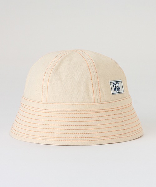 petit main（プティマイン）の「丸天バケットハット（ハット・キッズ・ブルー/オフホワイト・50cm/52cm/54cm）」の5枚目の写真