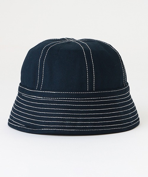 petit main（プティマイン）の「丸天バケットハット（ハット・キッズ・ブルー/オフホワイト・50cm/52cm/54cm）」の6枚目の写真