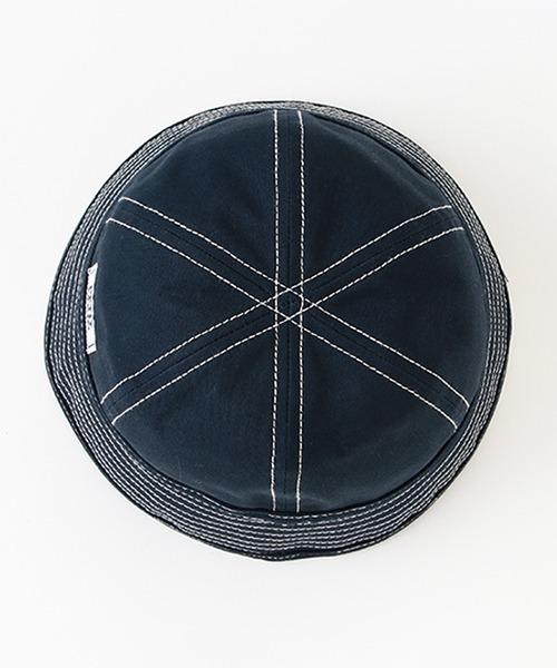 petit main（プティマイン）の「丸天バケットハット（ハット・キッズ・ブルー/オフホワイト・50cm/52cm/54cm）」の9枚目の写真