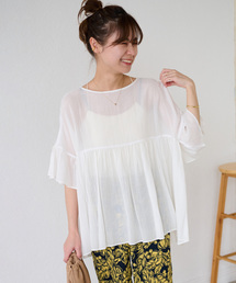 《追加》レーヨンコットンボイルボリュームギャザープルオーバー