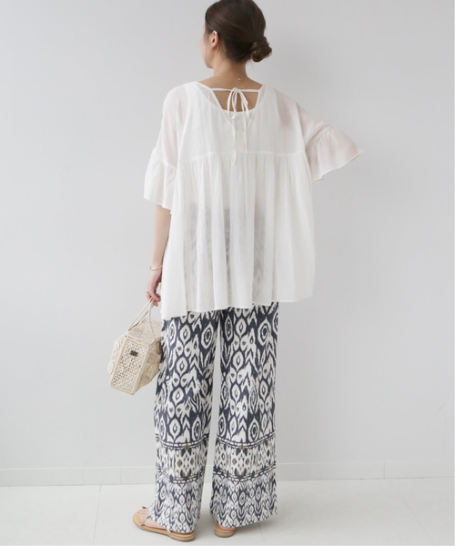 JOURNAL STANDARD relume（ジャーナルスタンダード　レリューム）の「《追加》レーヨンコットンボイルボリュームギャザープルオーバー（シャツ/ブラウス・レディース・ライトブルー/ブラック/ホワイト・FREE）」の19枚目の写真