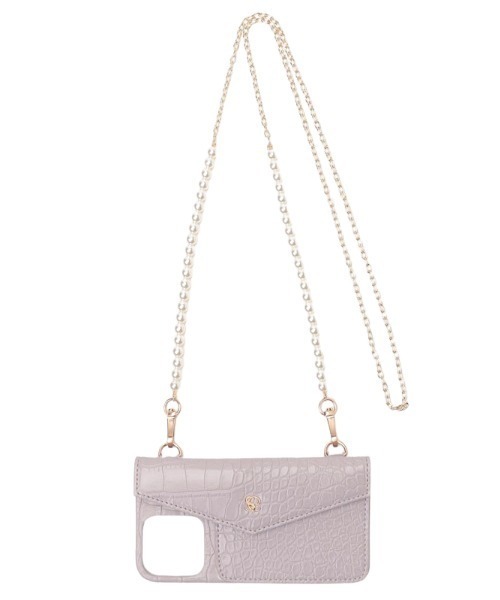 EIMY ISTOIRE（エイミーイストワール）の「フラップデザインペールカラーiphoneケース　12/12PRO（スマホケース/カバー・レディース・ブラック/ピンク/ミント/ラベンダー/アイボリー・FREE）」の4枚目の写真