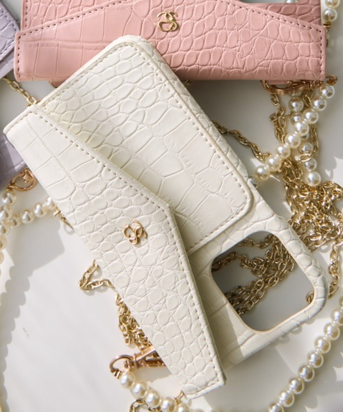 EIMY ISTOIRE（エイミーイストワール）の「フラップデザインペールカラーiphoneケース　12/12PRO（スマホケース/カバー・レディース・ブラック/ピンク/ミント/ラベンダー/アイボリー・FREE）」の14枚目の写真